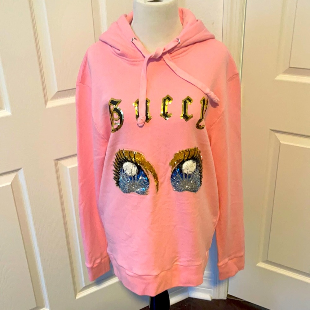 Gucci hoodie in pink size large